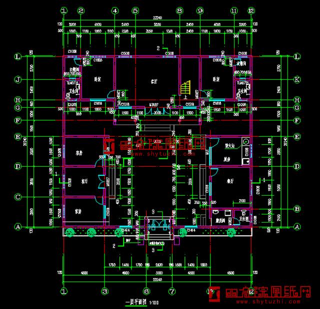 现代三合院效果图