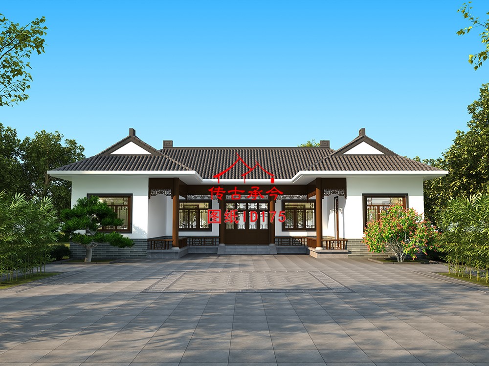 编号175：一层合院全套施工图纸